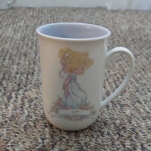 Charming White Mug with Floral Design